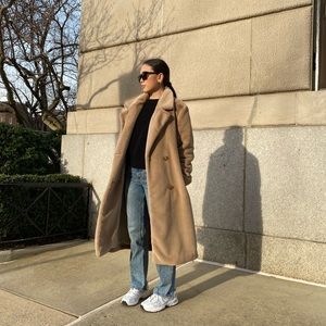 REFORMATION HANK COAT FAUX FUR